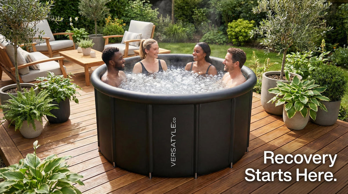 Versatyle 325-Gallon XXL Ice Bath Tub – Large Cold Plunge for Adults with Stainless Steel Frame, Insulated Walls, Cover, Pump and Carry Bag – Portable Recovery Pool – Fits Up to 4 People