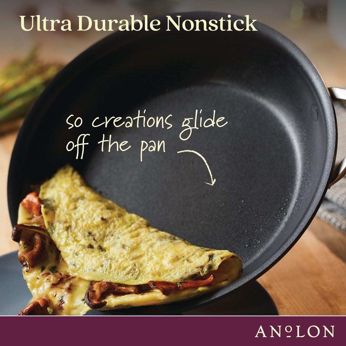 Anolon 83852 Nouvelle Copper Hard Anodized Nonstick Cookware Set / Pots and Pans Set - 11 Piece, Brown