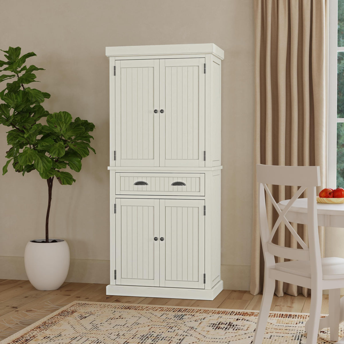 Homestyles Nantucket Pantry, 30", Off White