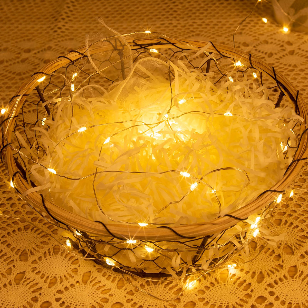 ZELUXDOT Fairy Lights Plug in,400FT 1200LEDs Waterproof Led String Lights,8 Modes Remote Twinkle Light for Outdoor Indoor Christmas Wedding Birthday Garden Party Decorations,Silver Wire,Warm White