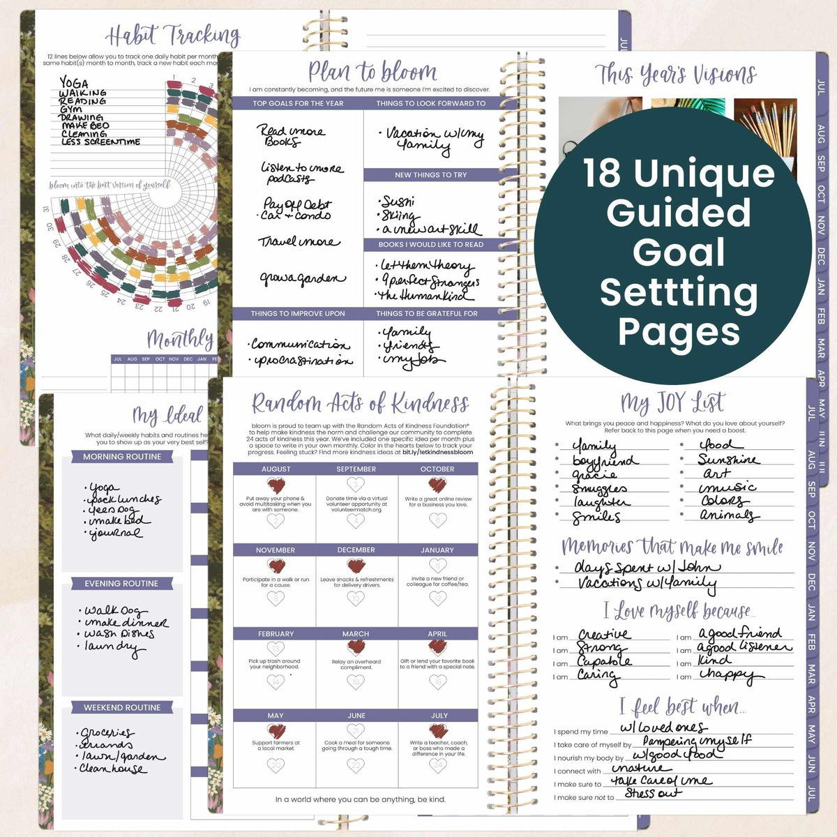 bloom daily planners 2026-2027 Planner - Academic Year (July 2026 - July 2027) Monthly & Weekly Soft Cover Planner for Women - 13 Month Agenda Book with Stickers - 5.5" x 8.25" - Wildflower Mountainside