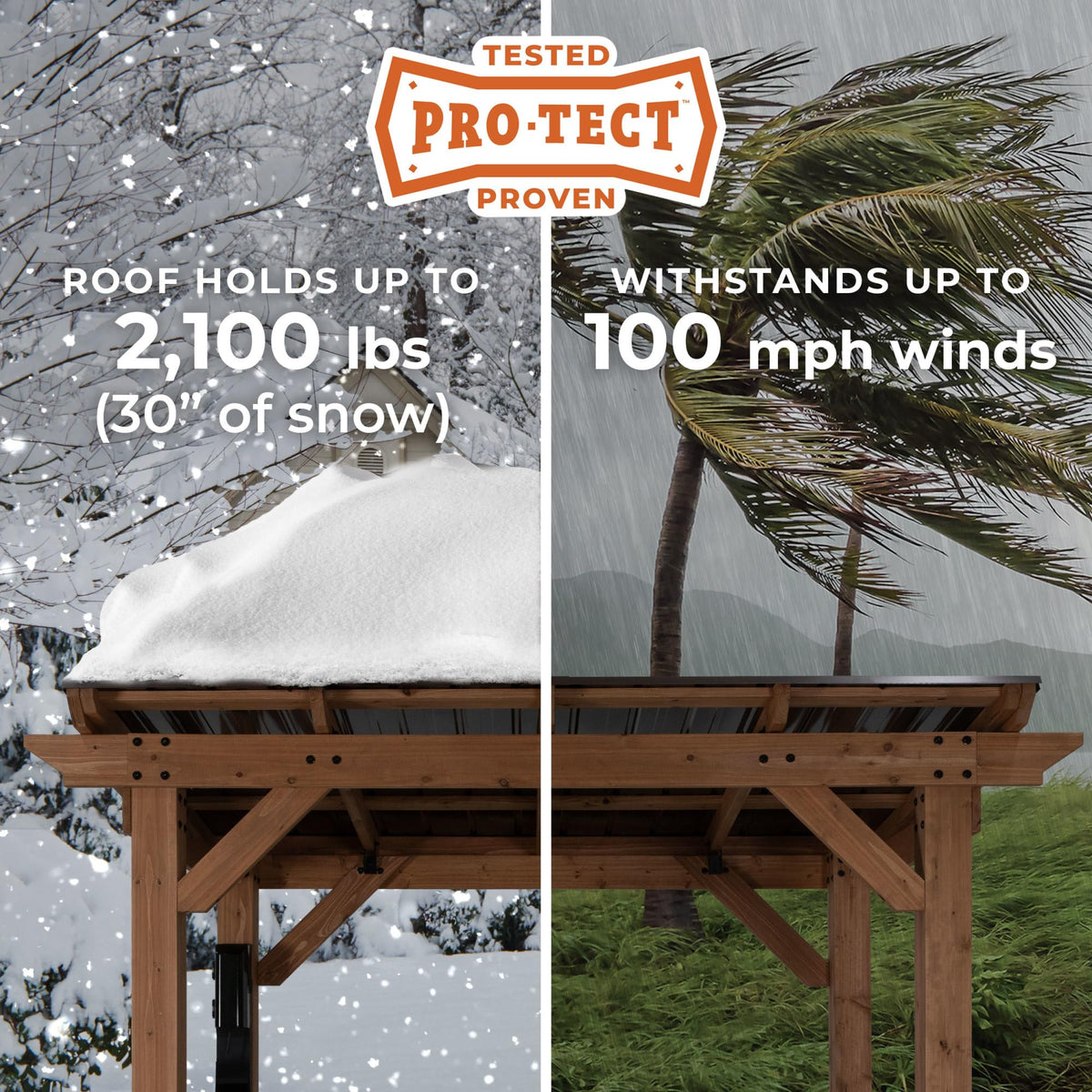 Backyard Discovery Saxony 8' x 5' Cedar Wood BBQ Grill Gazebo Pavilion with Hardtop Galvanized Steel Roof, Bar Tops, Powerport, Snow Support, Wind Resistance, Cook Station for Outdoor Patio or Deck