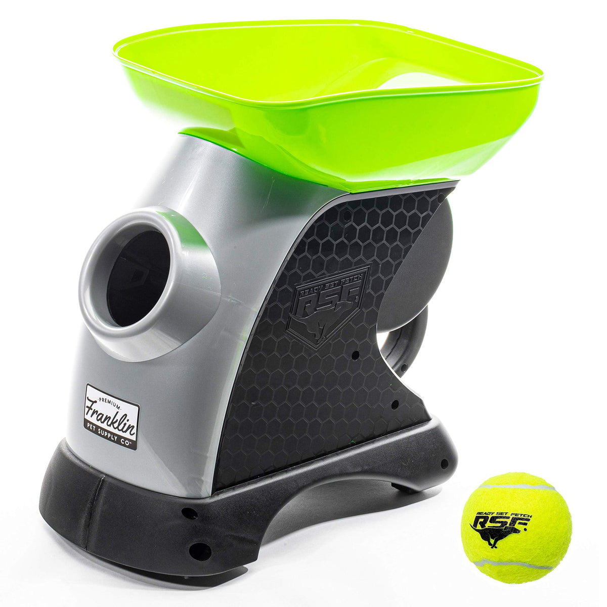 Franklin Pet Supply Ready Set Fetch Automatic Tennis Ball Launcher Dog Toy - Authentic Tennis Ball Thrower - Launchesup to 40' - Interactive Pet Toy