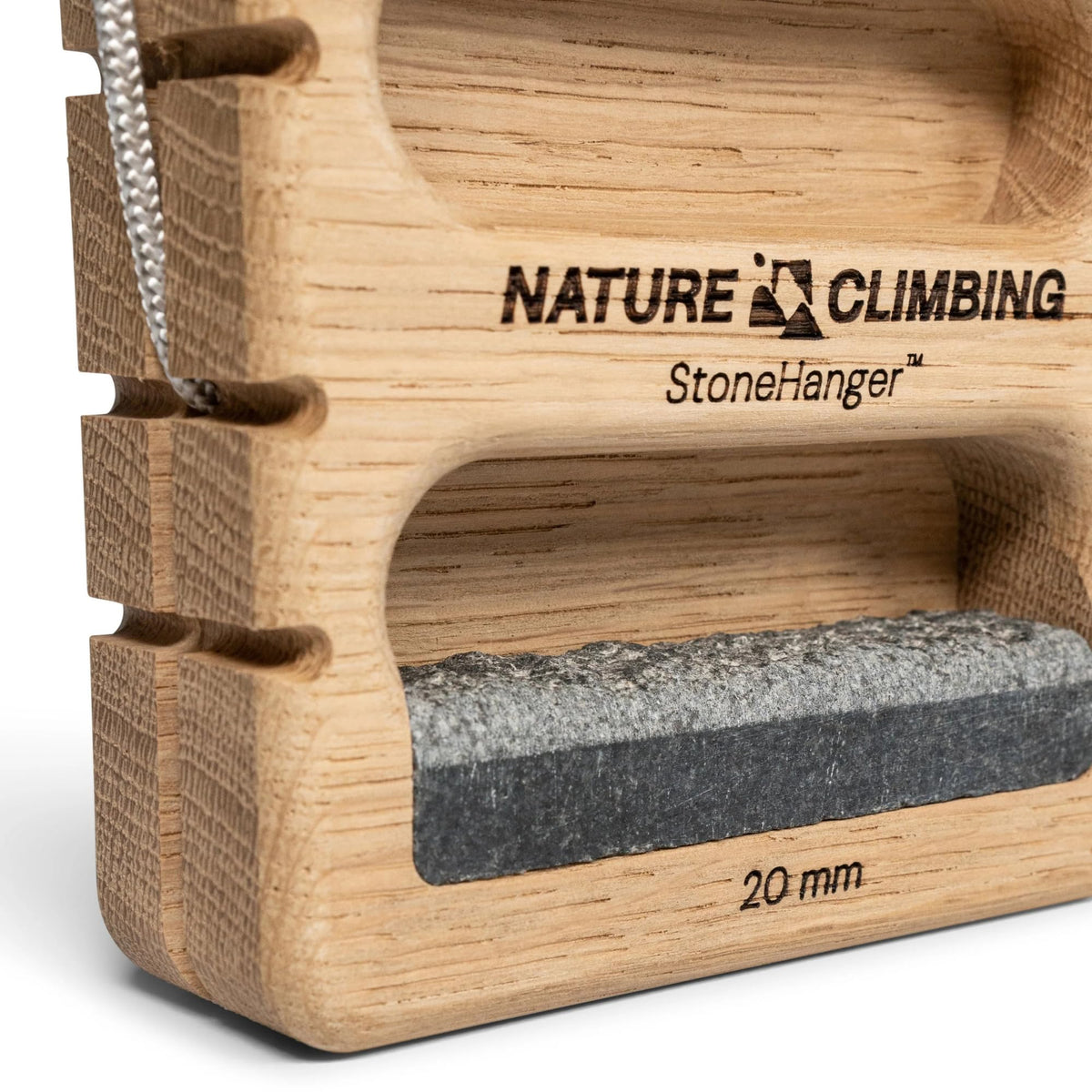 Nature Climbing Stone Hanger Portable Hangboard – Real Rock Texture, 6/10/15/20mm Edges | Finger Strength Training, Crimp & Pinch Board for Rock Climbing & Bouldering