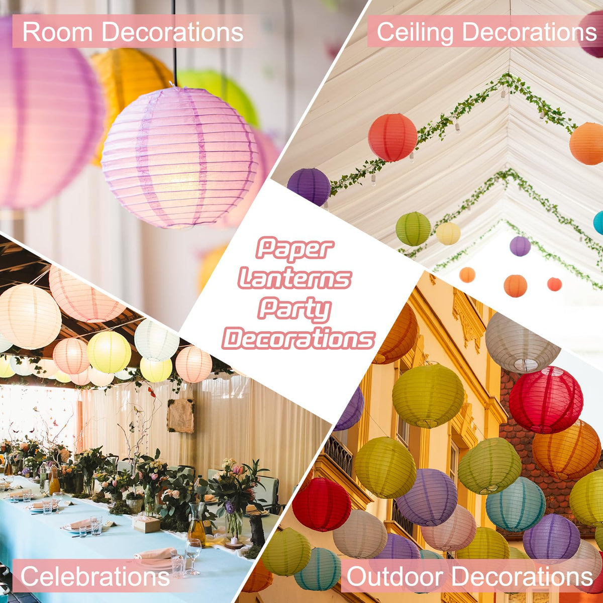 MECCANIXITY 3PCS Paper Lanterns Decorative, 12 Inch Deep Purple Round Hanging Ball Lantern Chinese Lanterns for Home Decor, Birthday, Wedding,Christmas Party