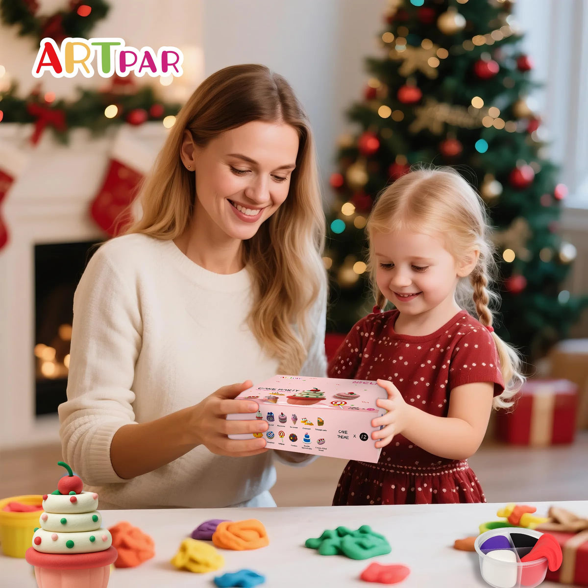 ARTPAR Air Dry Clay for Kids,Modeling Clay Kit,Model Magic Sculpting Set,Ultra Light & Soft, Safe Non-Sticky | 12 Box DIY Art and Crafts School Projects, Home Party Favors for Boys & Girls