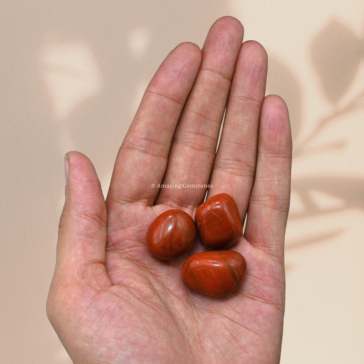 Amazing Gemstone Red Jasper Crystals and Healing Stones Tumbled - 1 oz Red Jasper Stone Gem Stones, Natural Healing Stones for Energy Balance, Stress Relief - Premium Polished Gems Rocks
