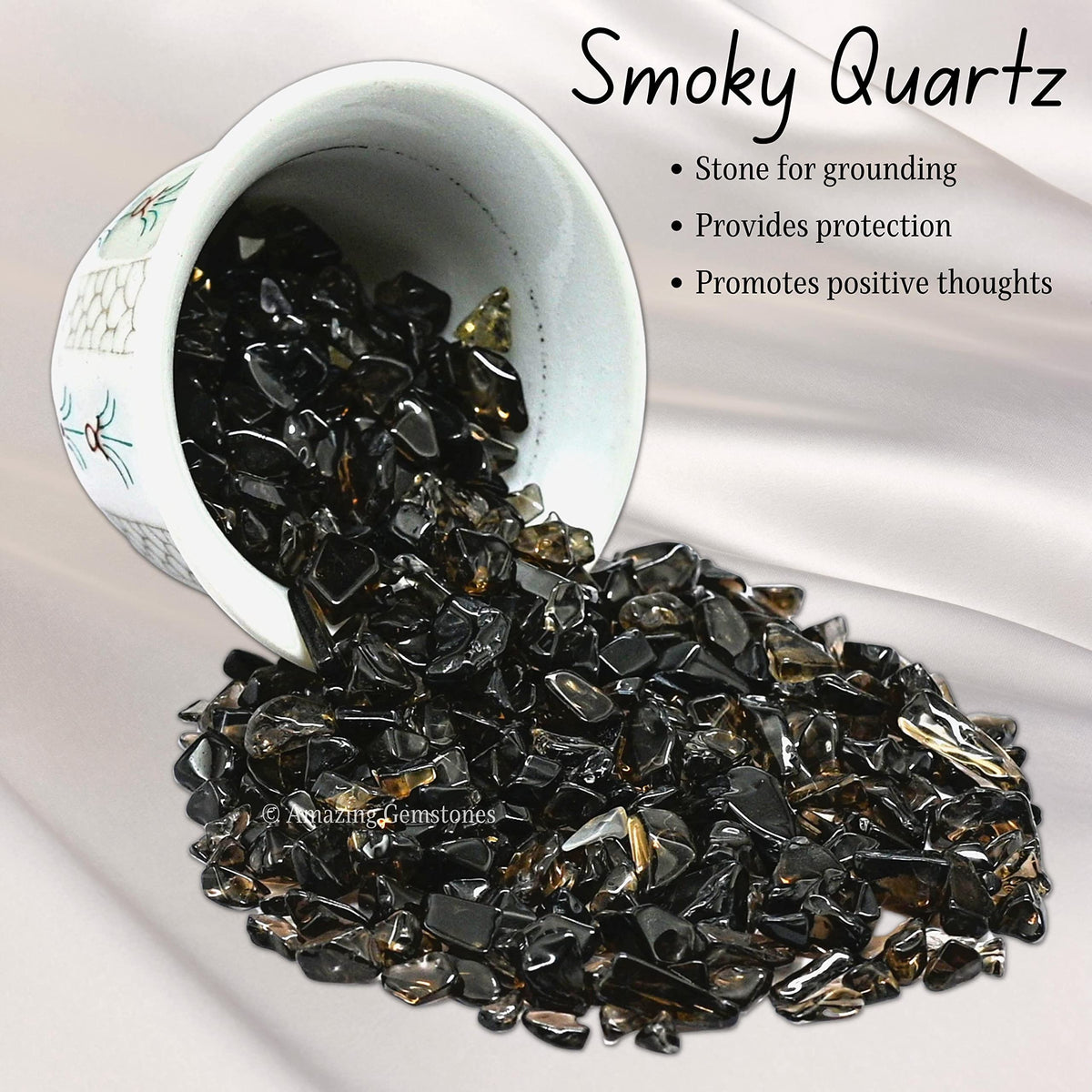Smoky Quartz Crystal Aquarium Gravel - Rocks, Tumbled Stone and Tiny Crystals for Decoration (Natural AAA Grade Gemstones) (1000+ carat)
