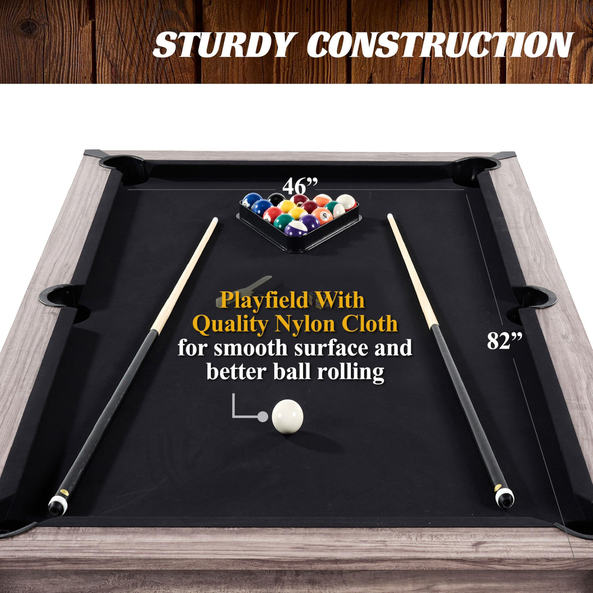 Barrington Billiards Monteray 7ft Pool Table and Dining Table Multi-Game Table with Ping Pong Table Top, with Storage Caddy