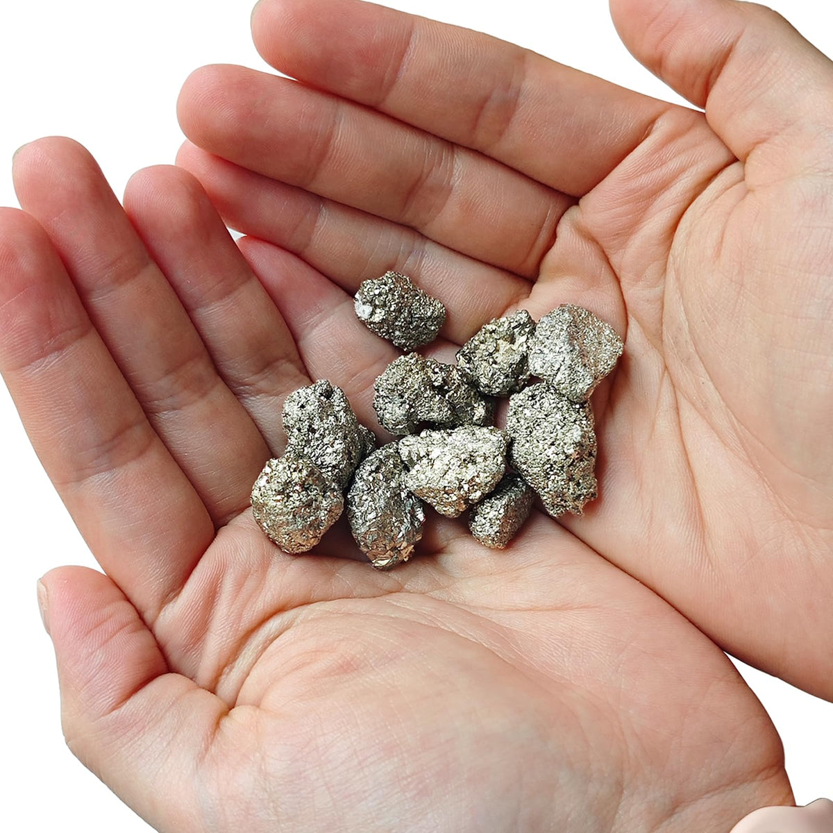 fengshuisale Natural Pyrite Crystal Stone for Luck,Success,Making Changes,Confidence in Business,Creativity,and Inspiring Passion Home Decor (Pyrites)
