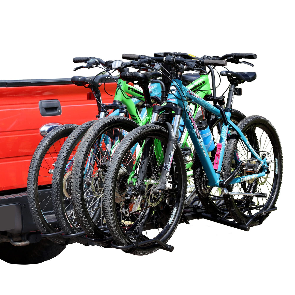 Young 4-Bike Rack Hitch Mount Platform Style Carrier for Cars Trucks SUVs Minivans with 2" Hitch Receiver, 4 Bikes X 40 lbs (160 lbs Total) Load Capacity for 2" Receiver