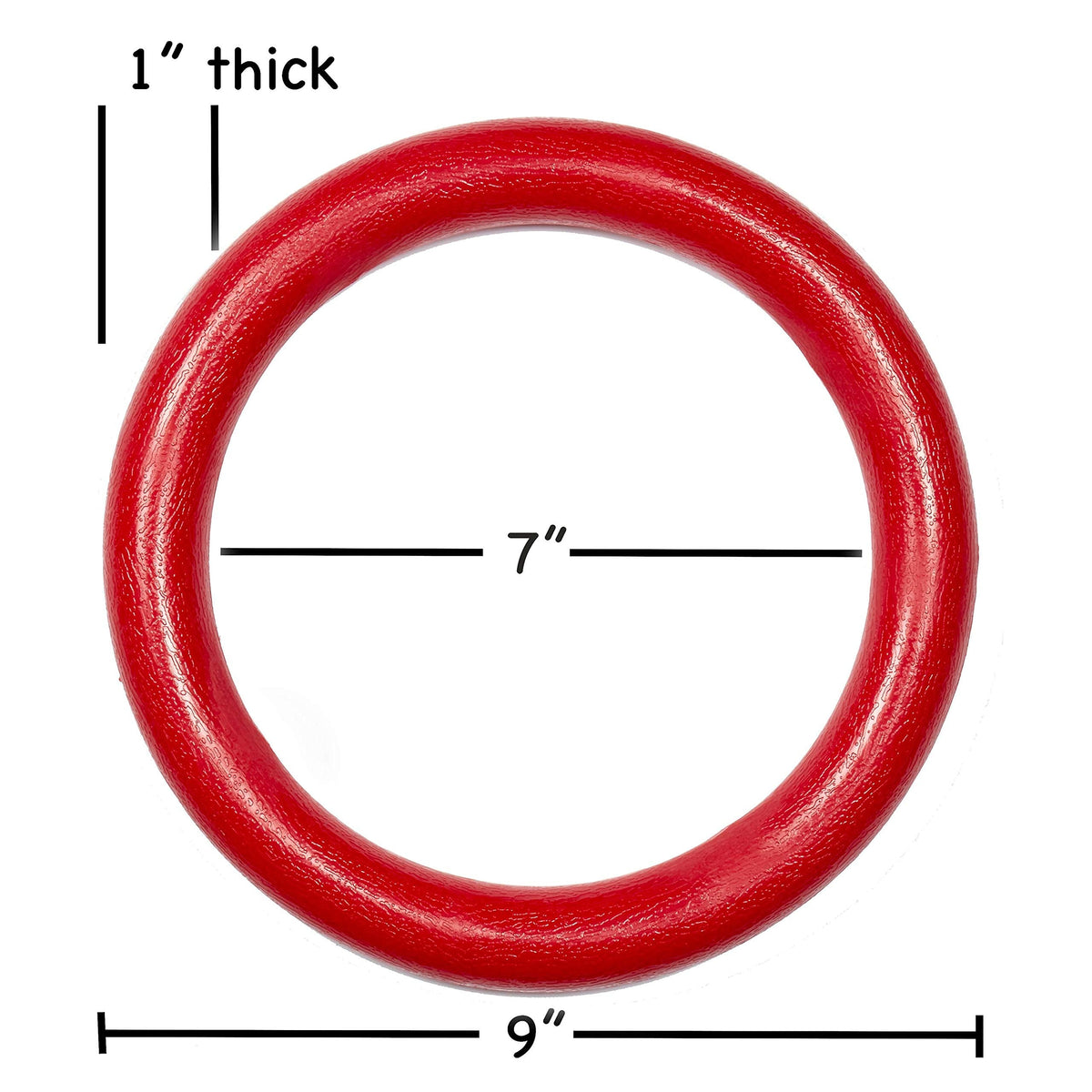 AP Plus Ninja Warrior Rings - Set of 2 Large Red, Traverse Gymnastics Climbing, with use on Obstacle Courses and Slack Lines, Outdoor Playground Equipment Accessories, Training