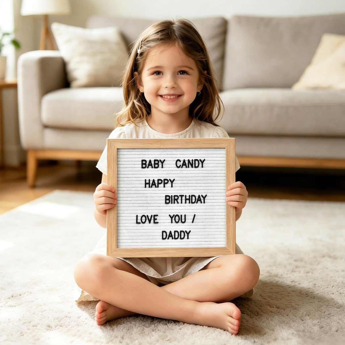 Felt Letter Board with 294 Letters, Numbers, Symbols - 10x10 inch Changeable Message Board with Wooden Frame Wall Mount(White)