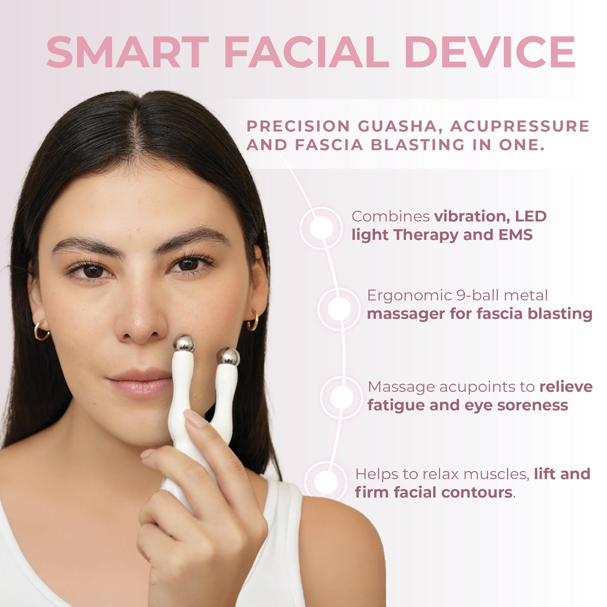 RIKI LOVES RIKI Sculptress Mini Facial Massage Tool, Portable E*M*S & LED Face Massager with Vibration, Compact Skin Sculpting Device for Lifting, Toning & De-Puffing