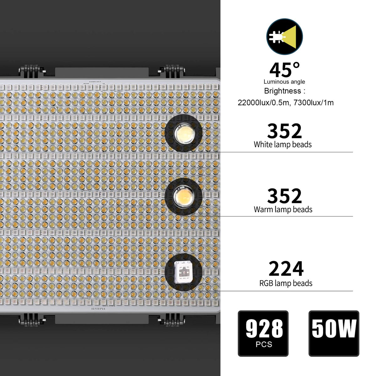 GVM RGB LED Video Light, 50W Video Lighting Kit with APP Control, 1200D Photography Lighting kit for YouTube Studio, 3 Packs Led Panel Light, 3200K-5600K, Aluminum Alloy Shell, CRI 97