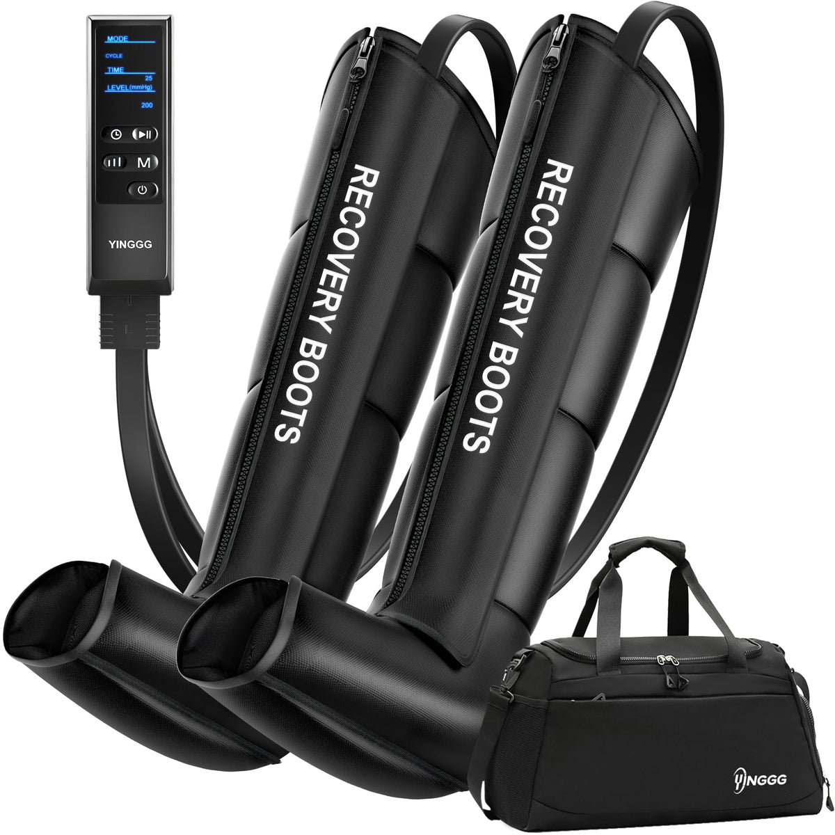 YINGGG Air Leg Massager with Compression: Professional Full Compression Boots with Adjustable 9 Intensities, Leg Massager for Circulation and Fatigue Relief for Post-Workout(Medium)