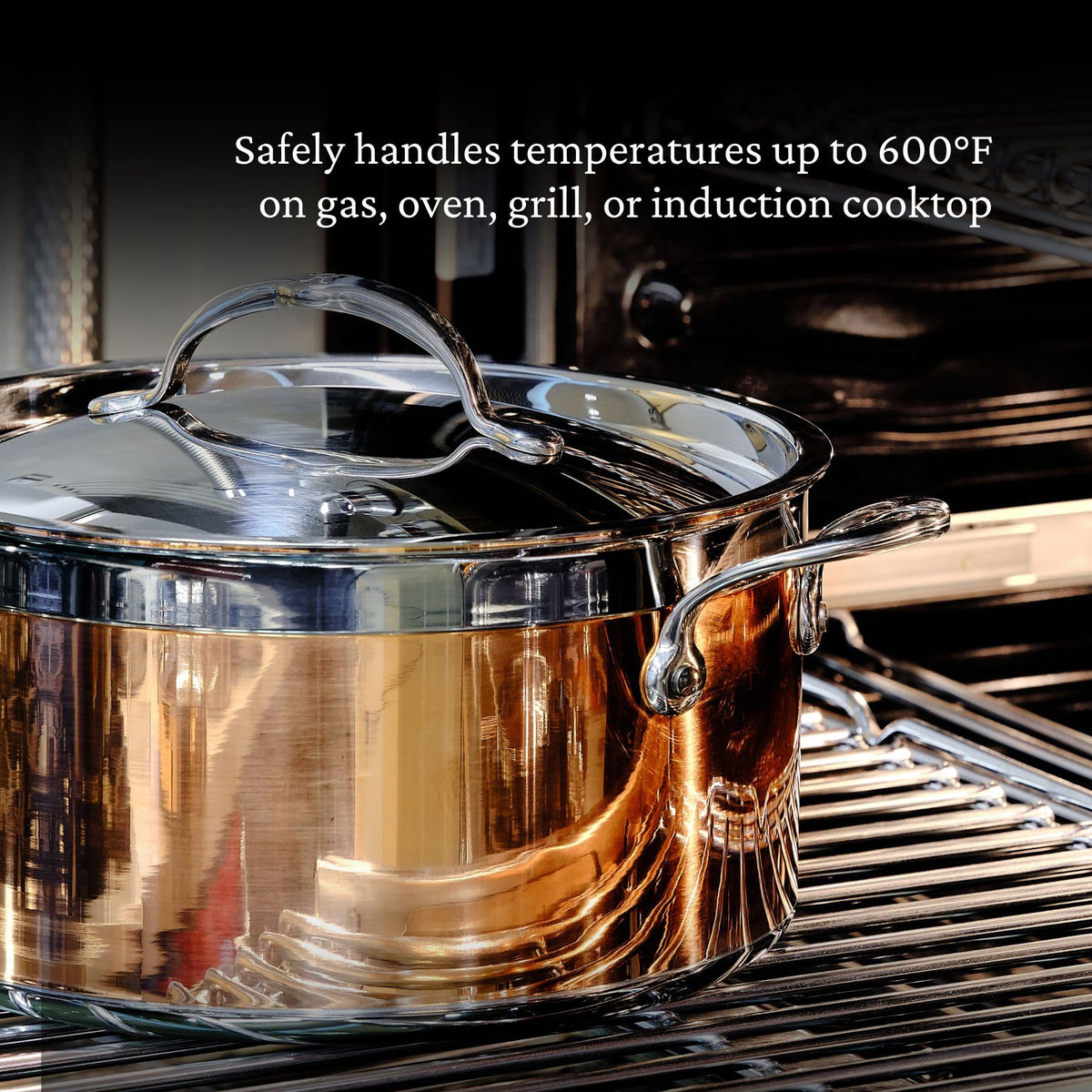 Hestan - CopperBond Collection - 100% Pure Copper 10-Piece Ultimate Cookware Set, Induction Cooktop Compatible