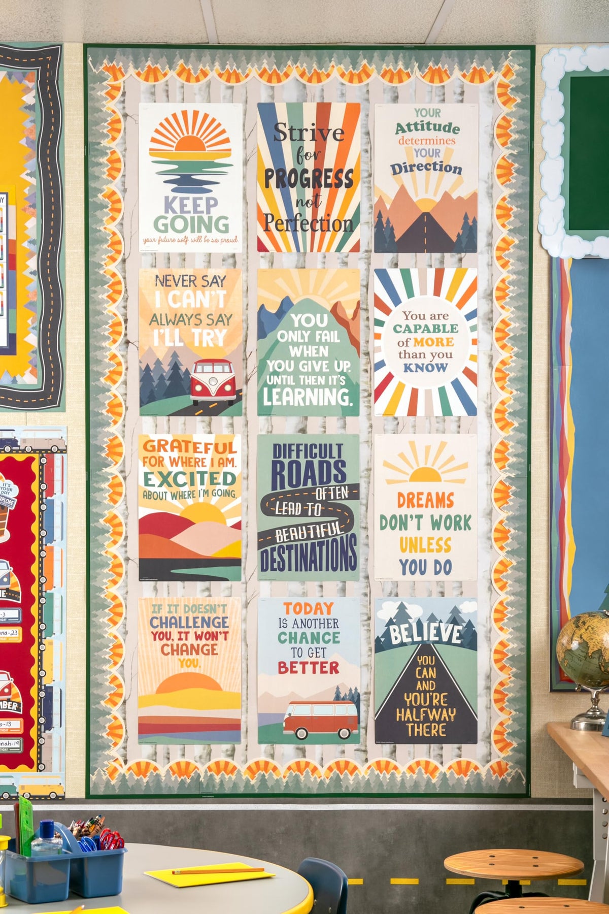 Teacher Created Resources Moving Mountains Road Trip Positive Sayings Educational Poster Pack (TCR9229)