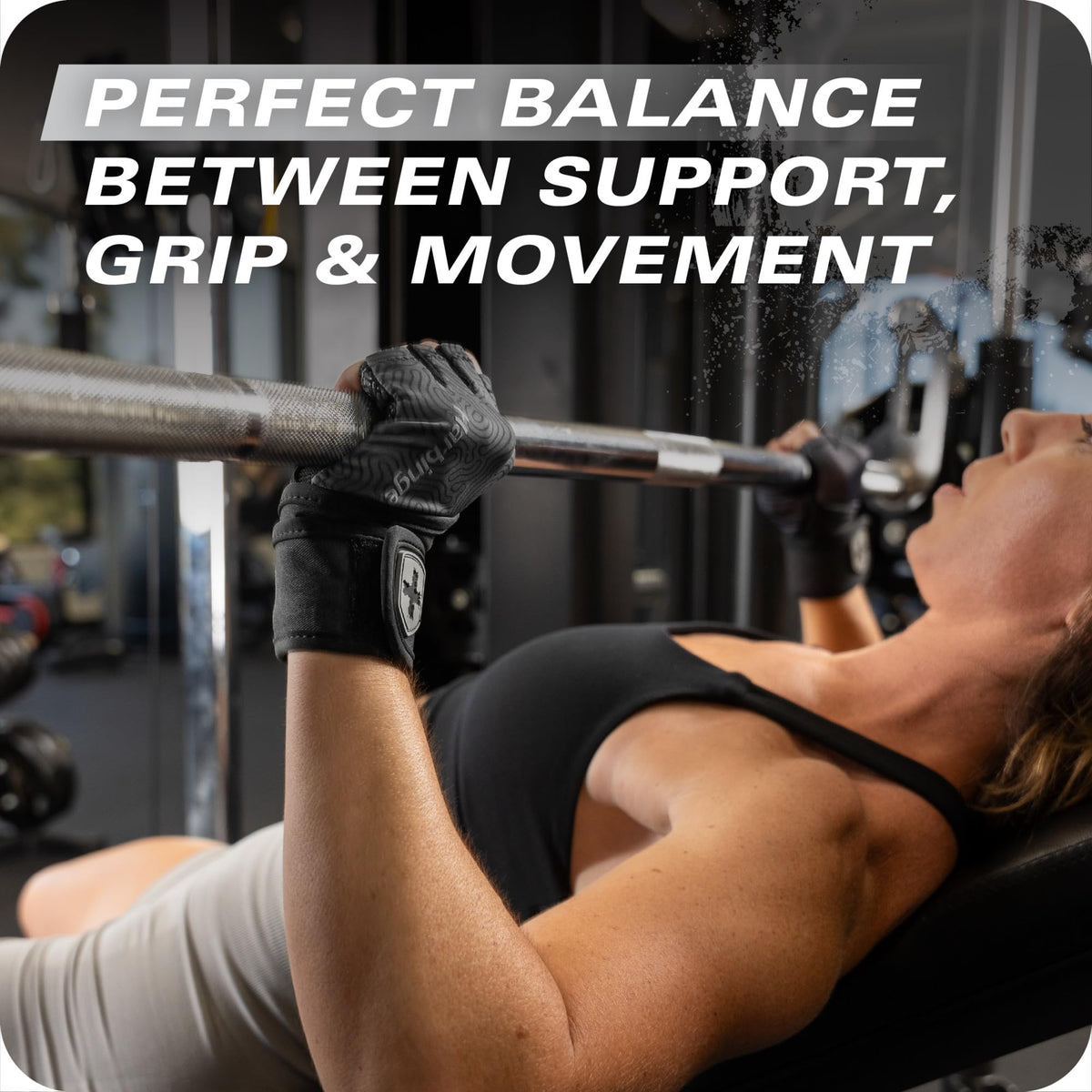 Harbinger Pro Wristwrap Gloves 3.0 - Enhanced Grip, Superior Wrist Support, Breathable 4-Way Stretch Lycra, Durable Leather Palm, Half-Finger Design for Weightlifting, Training - Small, Women's
