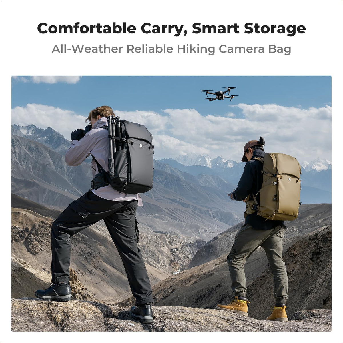 K&F CONCEPT Camera Backpack, 40L Large Capacity Camera Bag, Waterproof DSLR Camera Back Pack, Extra Large Photography Bag Backpack