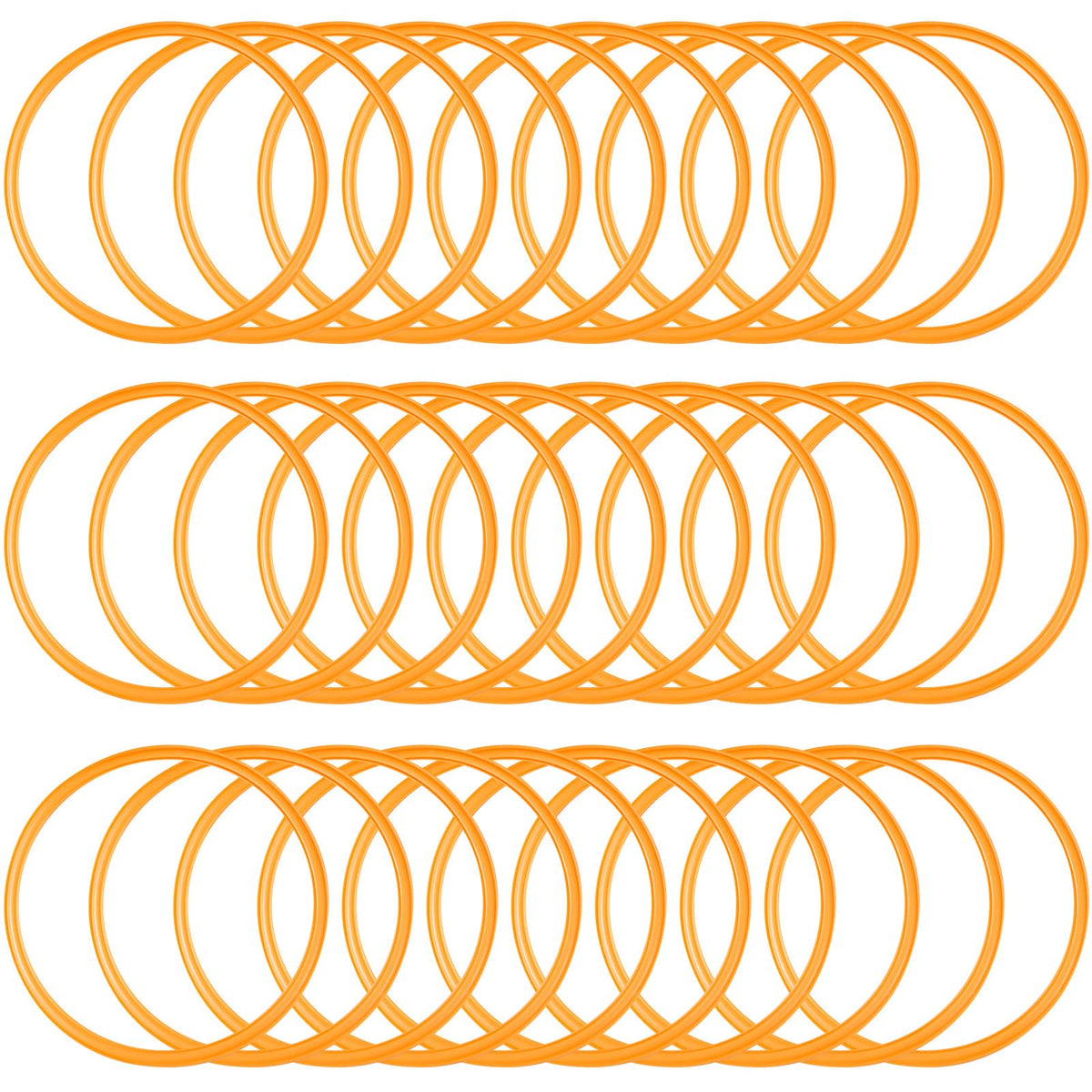 Deekin 40 Pcs 15 Inch Orange Agility Rings Speed and Agility Training Rings Exercise Speed Ring Circle Jumping Hoops for Training Toss Equipment