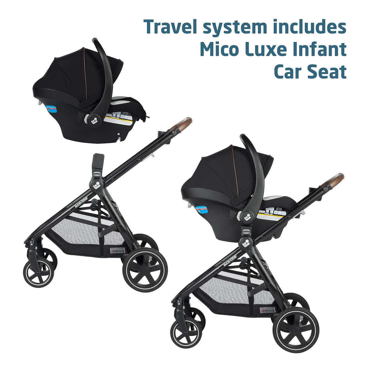 Maxi-Cosi Zelia™ Luxe 5-in-1 Modular Travel System in New Hope Black