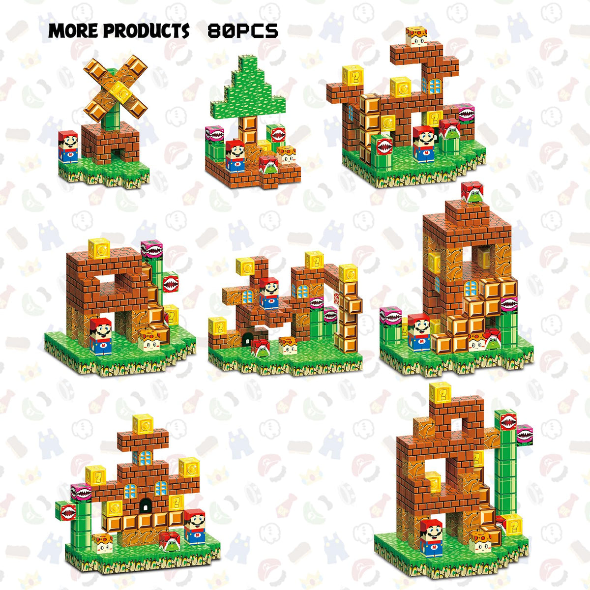 NEOFORMERS 80PCS Magnetic Blocks Building Set for Boys & Girls, STEM Educational Construction Stacking Blocks