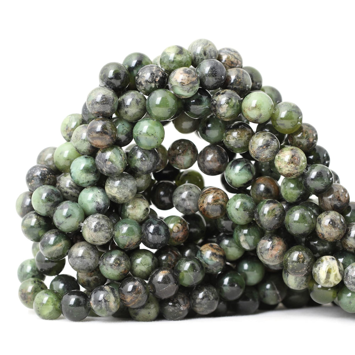 CHEAVIAN 45PCS 8mm Natural Chrysoprase Round Loose Beads for Jewelry Making 1 Strand 15"