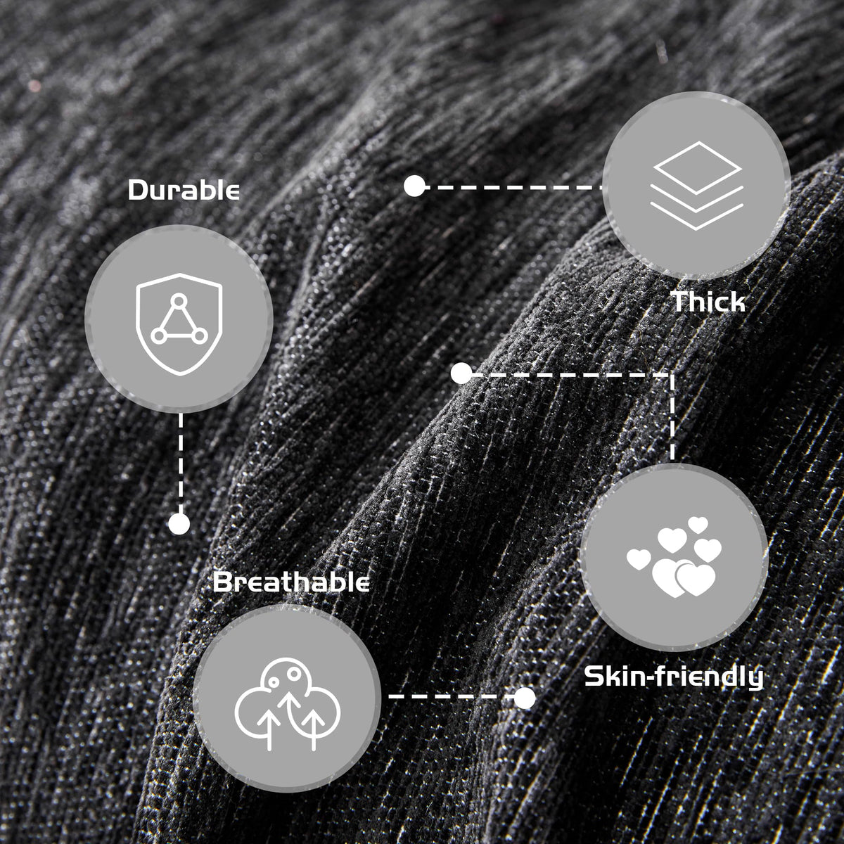 MEETSKY Washable Sofa Cover Black Sectional Couch Covers for 2 Cushion Couch Sofa Thick Universal Chenille Sofa Covers with Tassel Furniture Protector for Dogs, 71"x 102"
