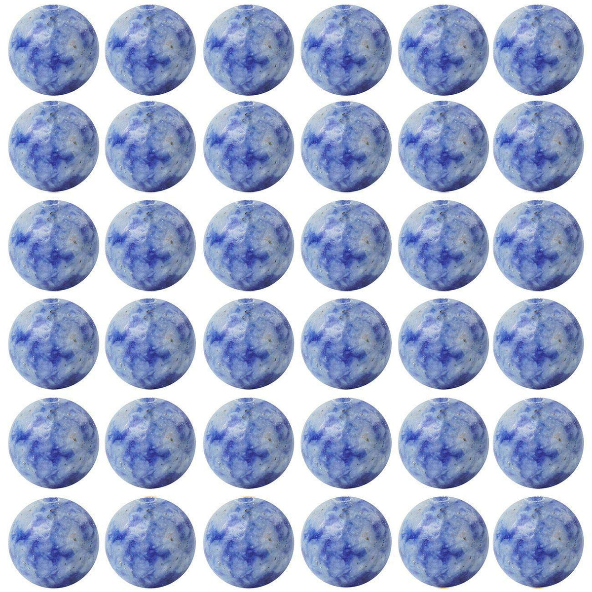 Natural Stone Beads 100pcs 6mm Blue White Sodalite Round Real Stone Beading Loose Gemstone Hole 1mm DIY Charm Smooth Beads for Bracelet Necklace Earrings Jewelry Making (Blue White Sodalite, 6mm)