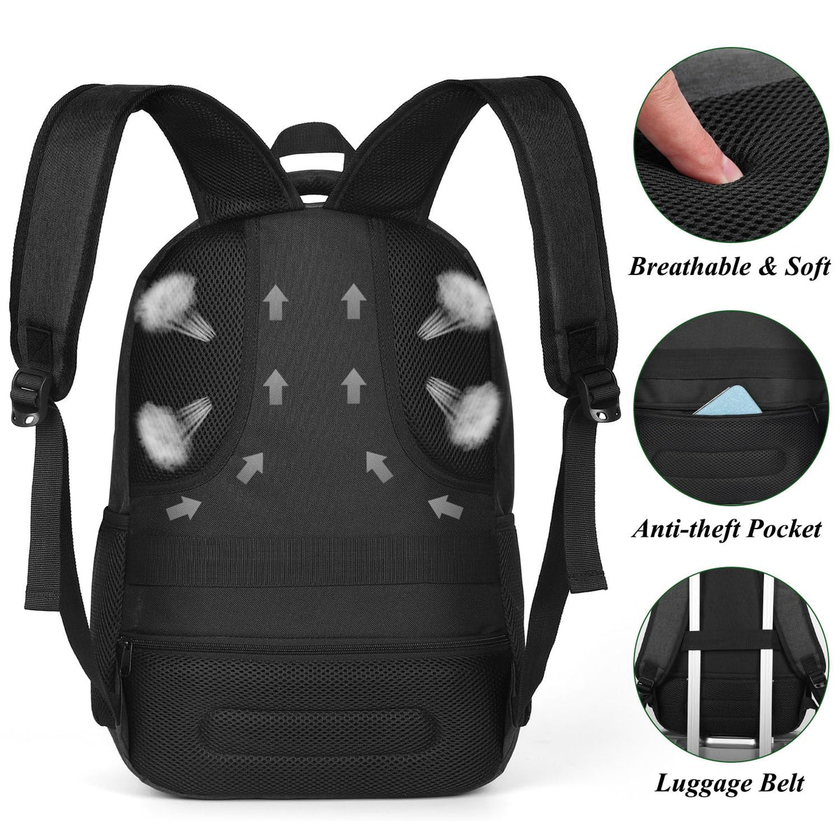 YAMTION Backpack for Men and Women,School Backpack for Teenager,15.6 inch Laptop Bookbag with USB Charging port for Business Work College Travel Trip