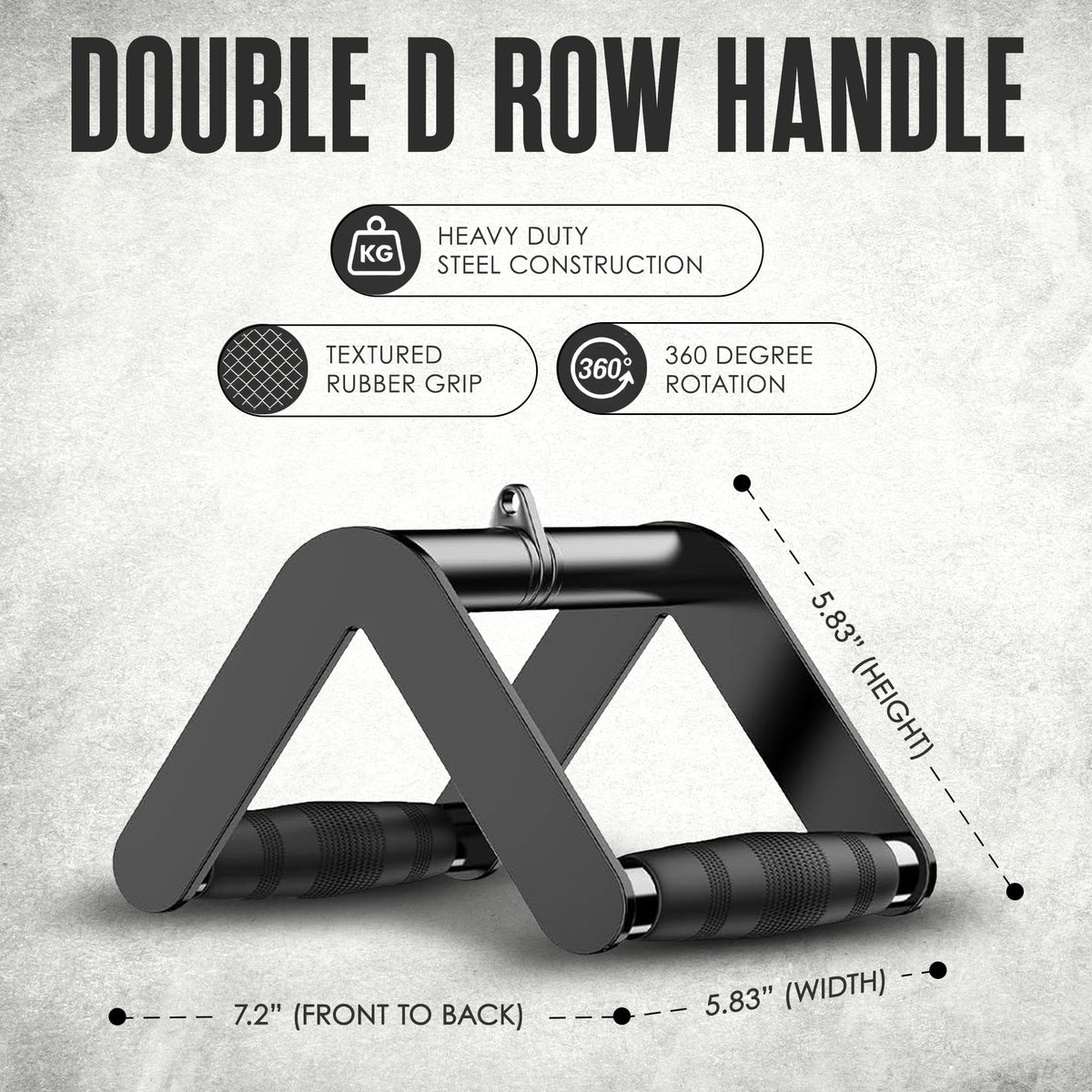 Houseables Cable Machine Attachment, Cable Attachments for Gym, Pull Down Bar, LAT Pulldown, Weight Machine Accessories, Gym Equipment Accessories, Triceps Rope, V Bar, D, Exercise Handles, Workout