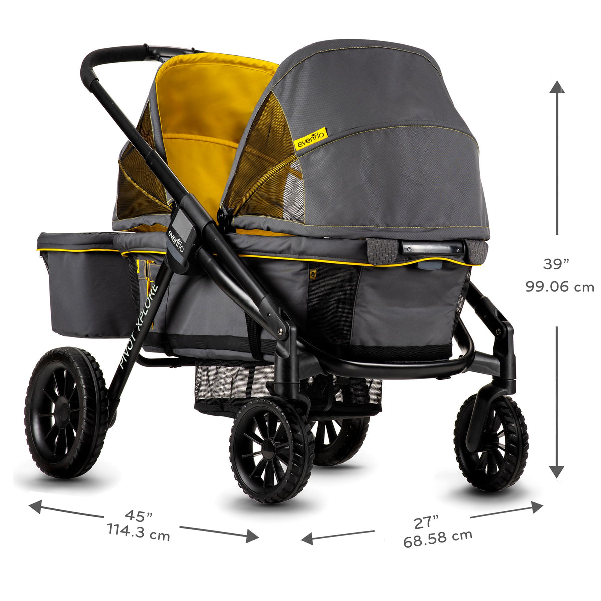 Evenflo Pivot Xplore All-Terrain Stroller Wagon (Adventurer Gray)