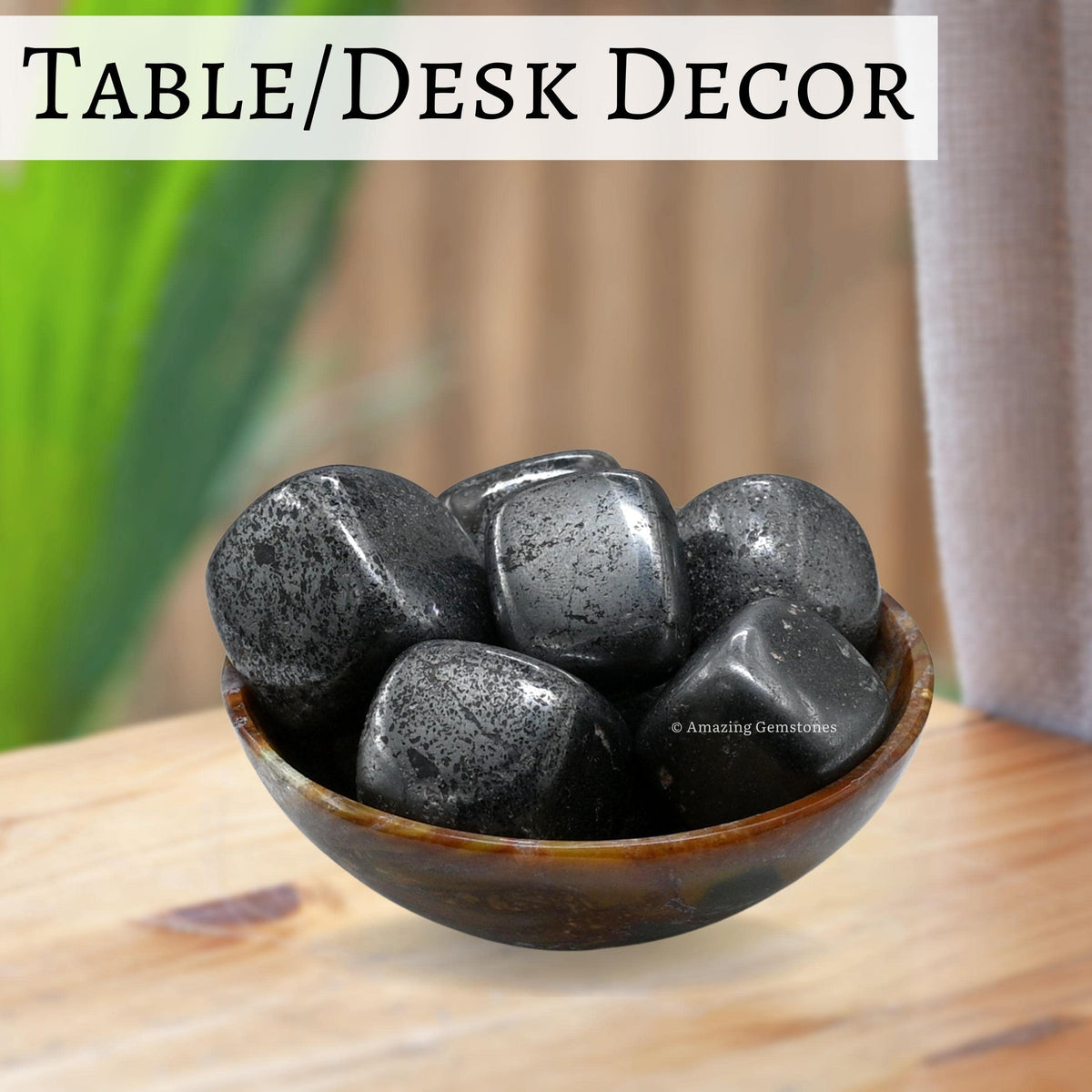 Amazing Gemstone Hematite Crystals and Healing Stones Tumbled - 1 oz Hematite Stone Gem Stones, Natural Healing Stones for Energy Balance, Stress Relief - Premium Polished Gems Rocks for Meditation