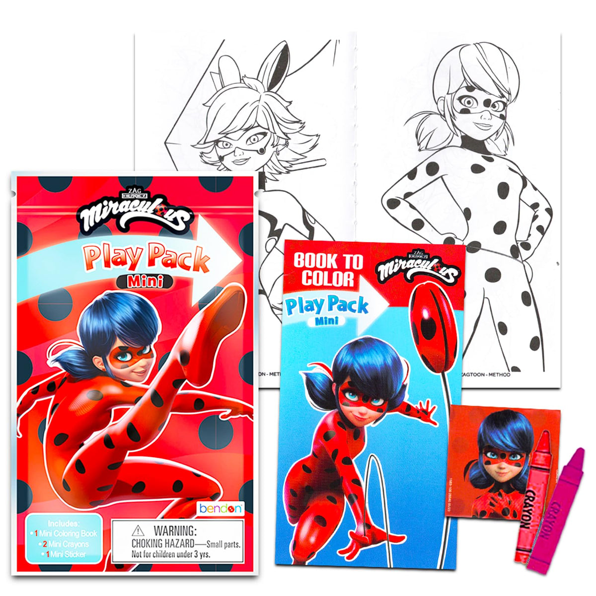 Miraculous Ladybug Mini Party Favors Set for Kids - Bundle with 24 Miraculous Ladybug and Cat Noir Play Packs with Coloring Pages, Stickers, More (Miraculous Ladybug Birthday Party Supplies)