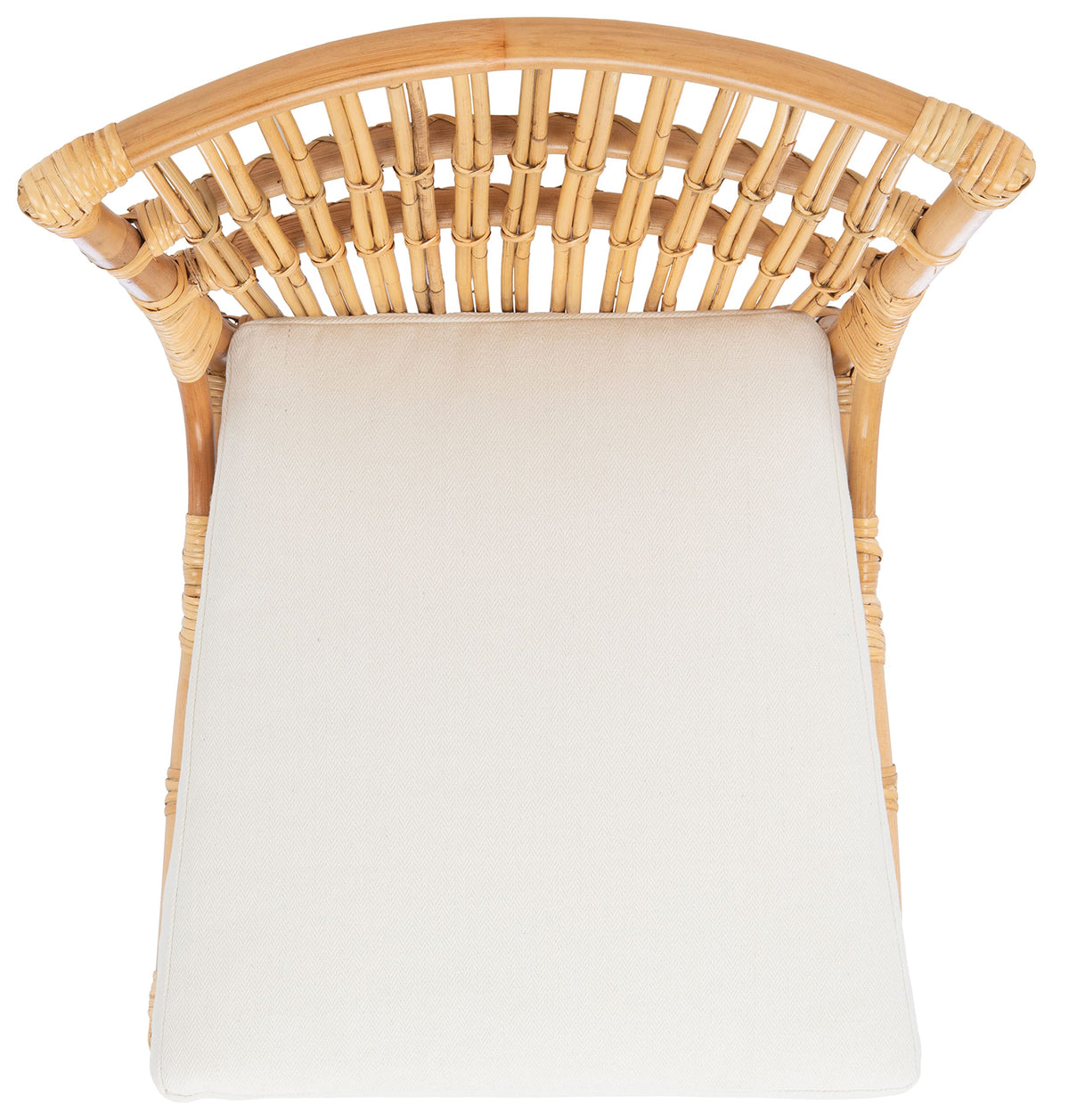 Safavieh Home Collection Erika Rattan Cushion (Set of 2) Accent Chair, Natural/White