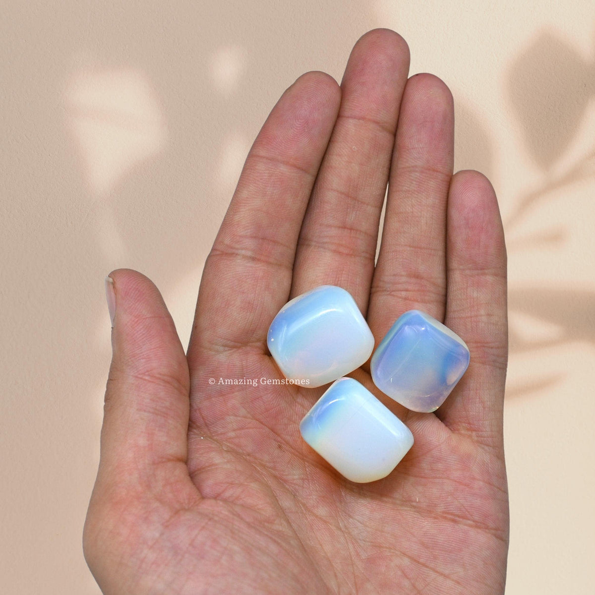 Amazing Gemstone Opalite Crystals&Healing Stones Tumbled - 1 oz Opalite Stone Gem Stones, Healing Stones for Energy Balance, Stress Relief - Premium Polished Gems Rocks for Meditation & Wellness