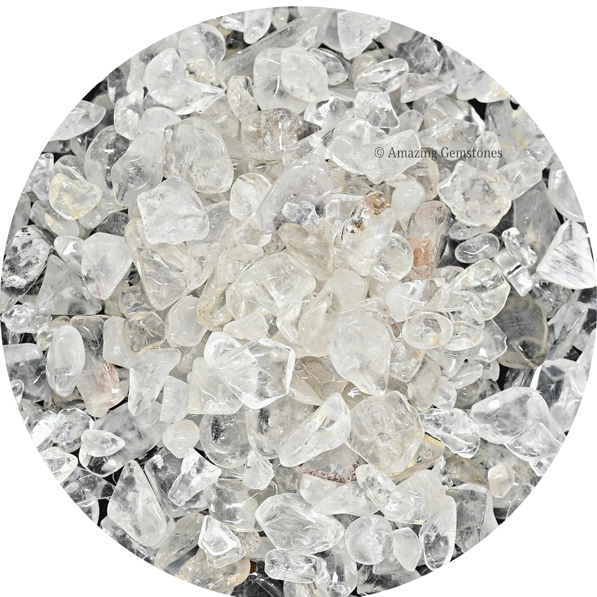 Amazing Gemstone Clear Quartz Crystal Chips and Tiny Crystals for Aquarium Gravel - Bulk Fish Tank Gravel, Small Tumbled Stone Chips and Tiny Crystals for Decoration (Natural AAA Grade Gemstones)