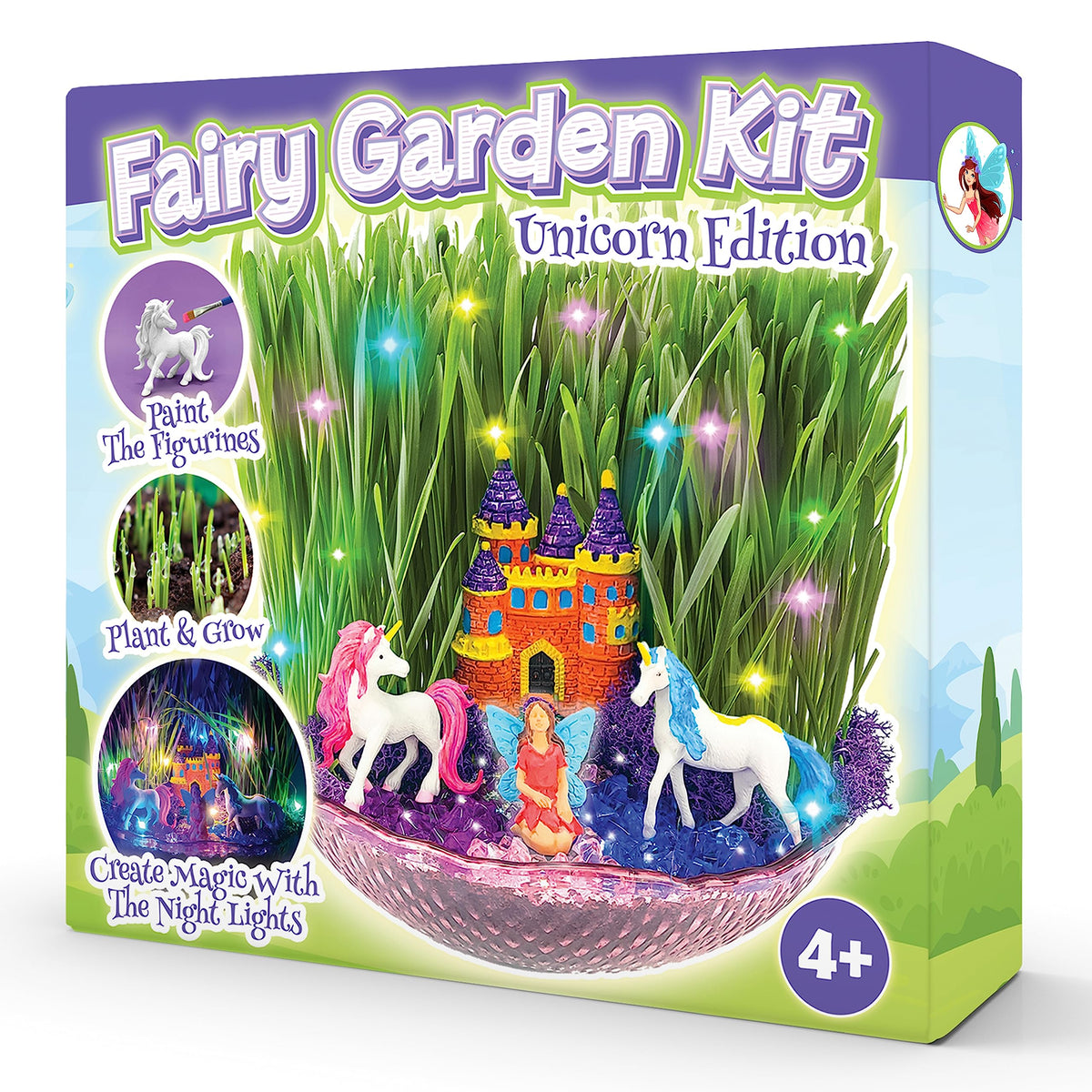 Bloonsy Unicorn Fairy Garden Kit | Light Up Terrarium Kit | STEM Toys | Arts and Crafts for Girls Age 4-12 | Science Presents