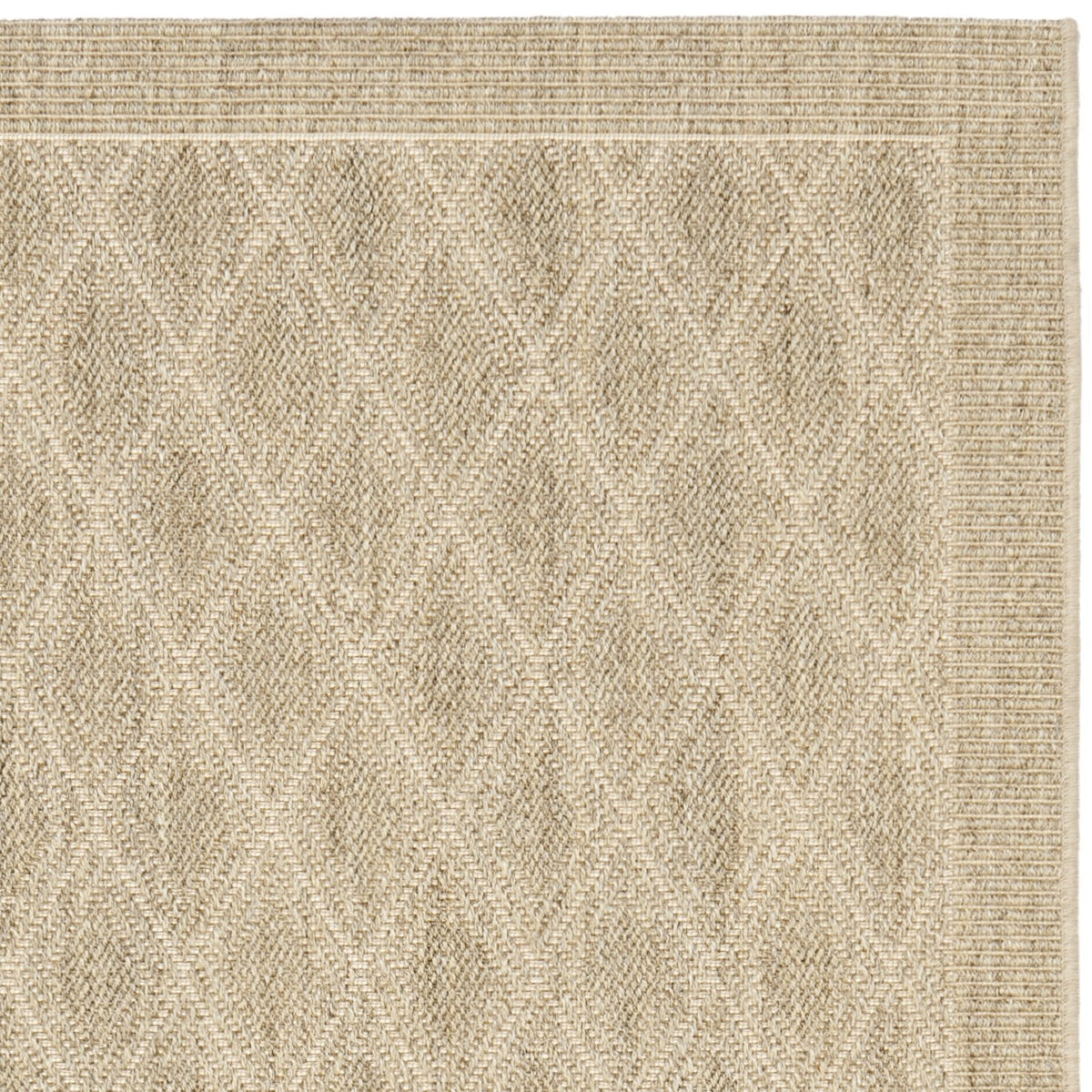 SAFAVIEH Palm Beach Collection Area Rug - 8' x 10', Sand, Sisal & Jute Design, Ideal for High Traffic Areas in Living Room, Bedroom (PAB351A)