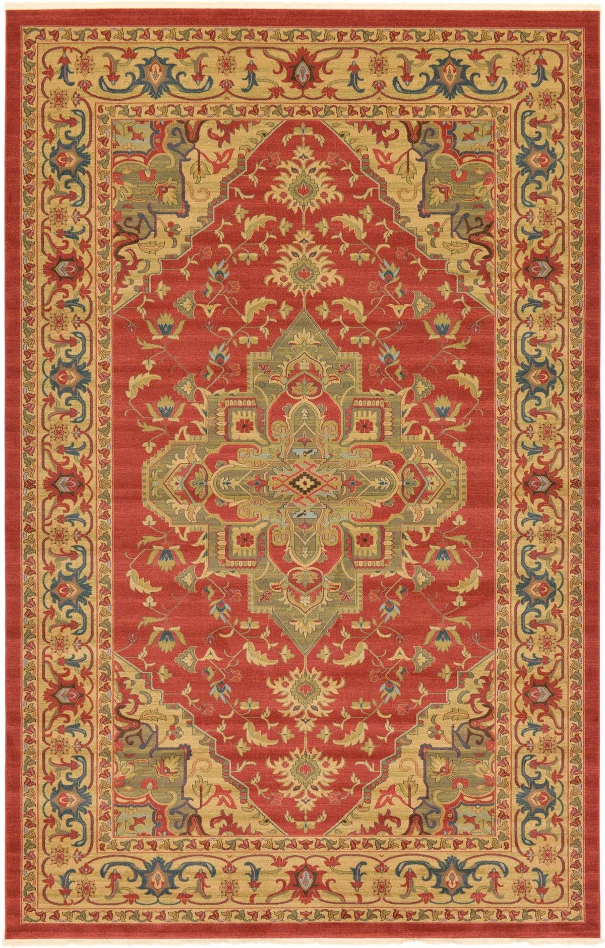 Unique Loom Sahand Collection Area Rug - Arsaces (10' 6" x 16' 5" Rectangle, Red/ Brown)