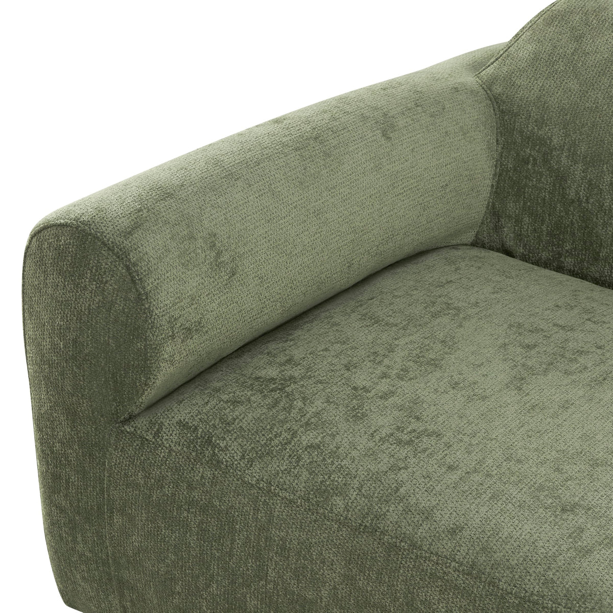 Christopher Knight Home Midel 111" Modular L-Shape Sofa Couch with Chaise Lounge, Modern Boneless Sofa for Living Room, Fabric Upholstered Cloud Couch with Deep Seat, Olive Green