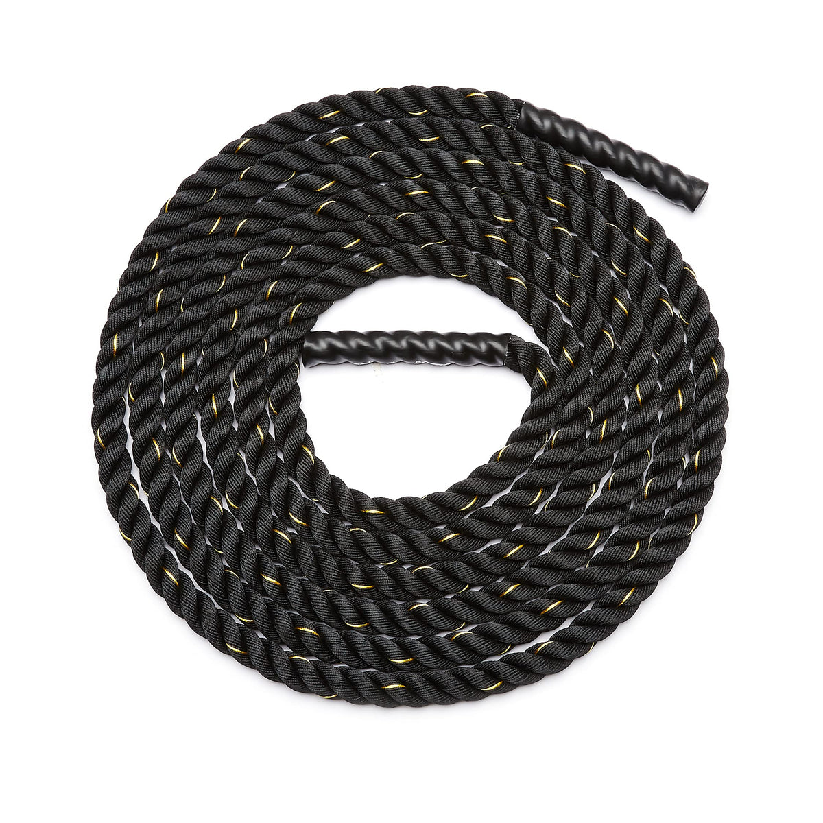 Amazon Basics Battle Rope for Home Gym Workout, Exercise Training Equipment, CrossFit, Strength Training, 1.5 Inch x 30 Feet, Black