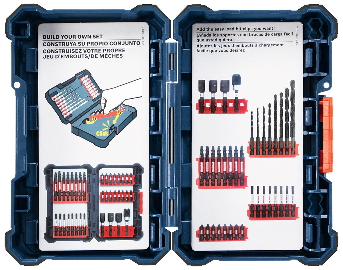 BOSCH CCSCL Large Custom Case System Storage Organizer – Durable, Customizable Empty Case for Impact Tough Driver & Drill Bits (Tool Organization Case)