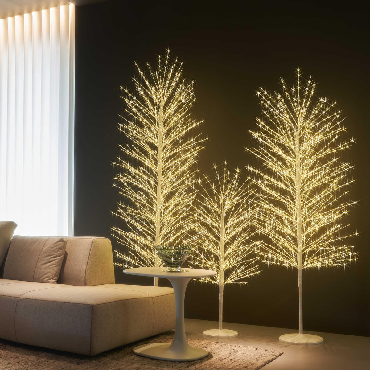 Hairui Lighted White Tree with Timer and Dimmer 1280L Warm White Fairy Lights 6FT, Twig Tree with Lights for Indoor Outdoor Home Christmas Winter Holidays Party Decoration