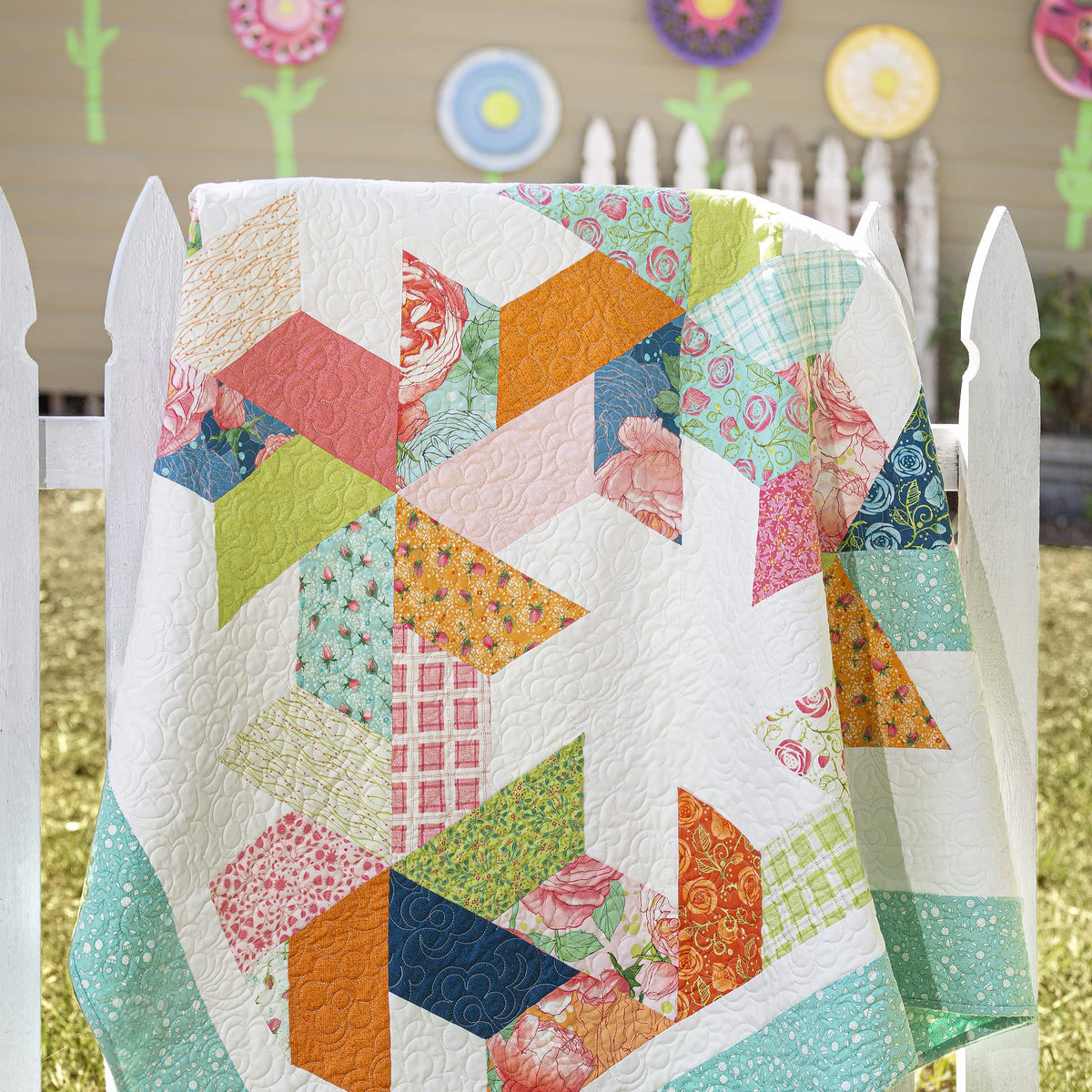 Acrylic Quilting Template, Half Hexagon | For Use with 10” Precut Fabric Squares | Layer Cake Patchwork Quilt Supplies for Cutting Patterns, Sewing, and DIY Blanket Making Projects