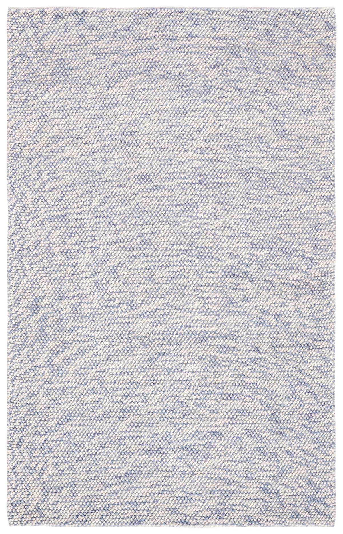 SAFAVIEH Natura Collection Area Rug - 6' x 9', Blue & Ivory, Handmade Wool, Ideal for High Traffic Areas in Living Room, Bedroom (NAT182M)