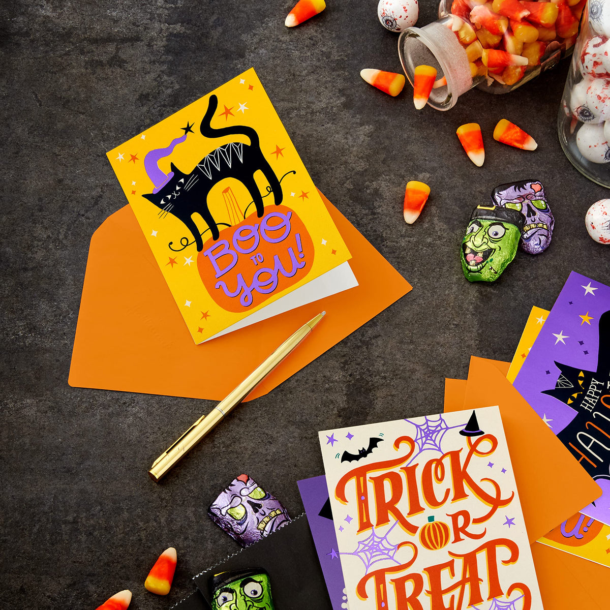 Hallmark Halloween Cards Assortment, Season's Creepings (24 Cards with Envelopes)