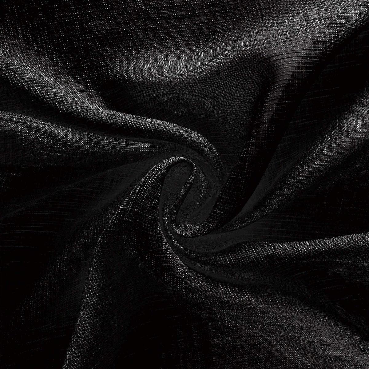 KOUFALL Sheer Black Curtains for Bedroom 2 Panels,Boho Window Curtains for Bathroom Kitchen Living Room 63 Inch Length