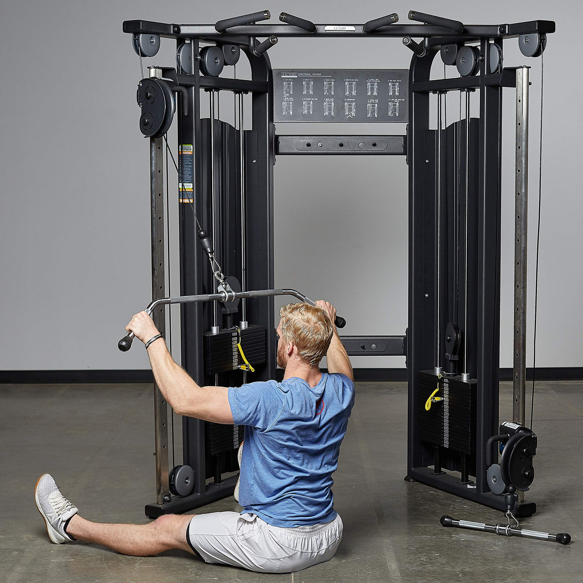 REP Fitness 48-Inch Lat Bar, Solid Pro Style Cable Attachment for Pulldown, Row, Arm, Bicep, Back, Shoulder, Strength Training, Home Gym Equipment, Pulley System Workout Handle Accessory
